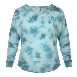 PINK Victoria’s Secret Tie Dye Sweatshirt Women’s Small Blue Pullover